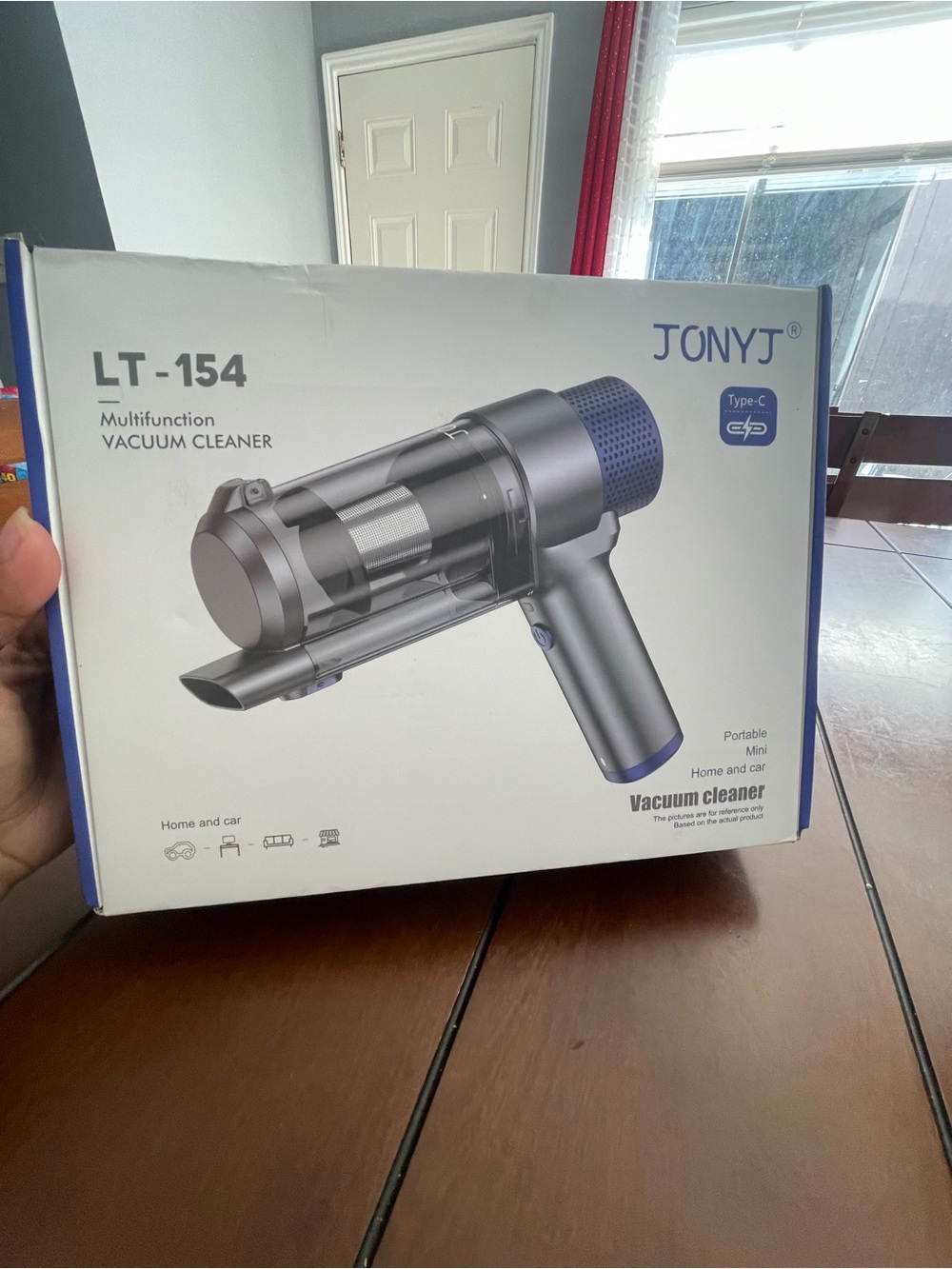 LT-154 Portable Handheld Vacuum Cleaner - Gray/Blue